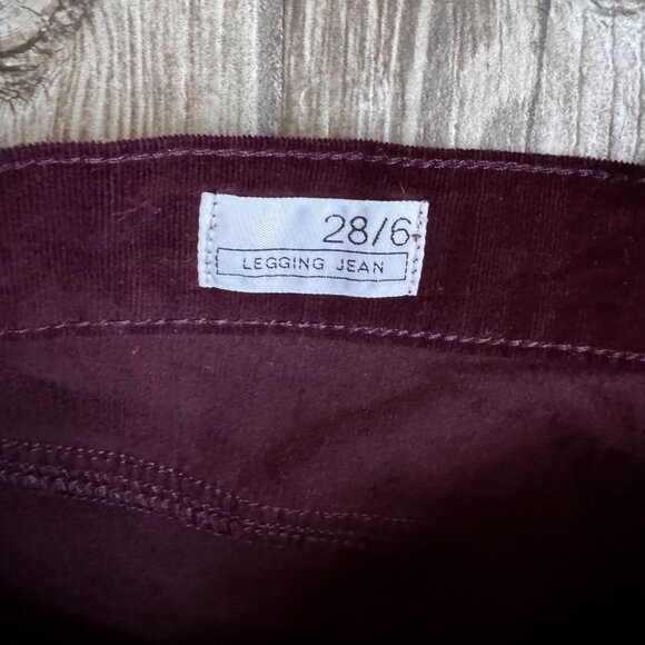 Gap Corduroy Pants‎ Womens 28 Burgundy Legging Jeans 1969 Skinny Slim Stretch - Picture 4 of 6